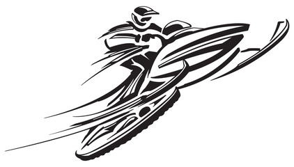 Snowmobile leap