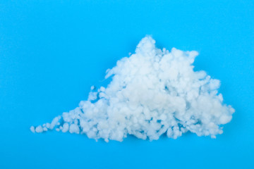 hollowfiber, polyester fiber on a light blue background - Image