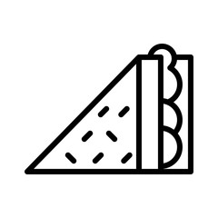 Sandwich vector, fast food related line design icon