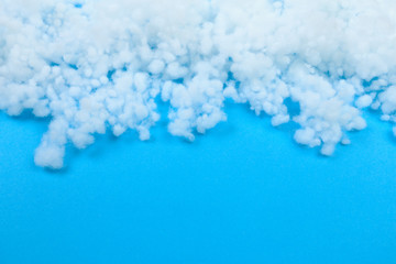 hollowfiber, polyester fiber on a light blue background - Image