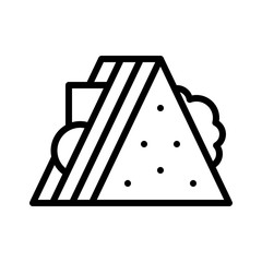 Sandwich vector, fast food related line design icon