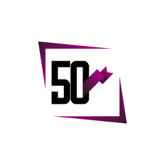 50 Years Anniversary Celebration Vector Template Design Illustration