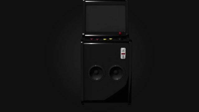 Arcade Machine Retro Gaming Style With Joystick and Buttons 3D Render 4K