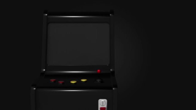 Arcade Machine Retro Gaming Style With Joystick and Buttons 3D Render 4K
