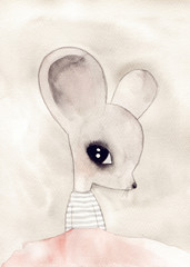 watercolor mouse drawing - 321434741