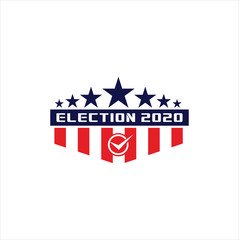 2020 United States of America presidential election logo.  Election Day Logo 2020 Vector Stock