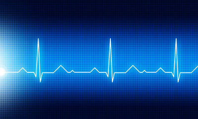 Ecg graph medical background. 3d illustration.