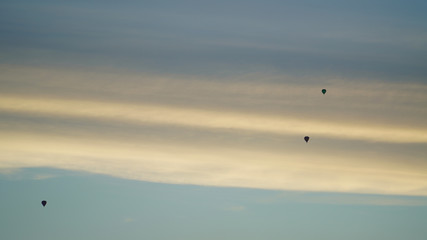 balloons on the morning sky 