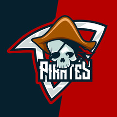 Skull Pirates Killer E-Sport Mascot Logo