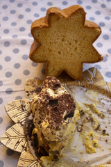Pandoro stuffed with mascarpone cream