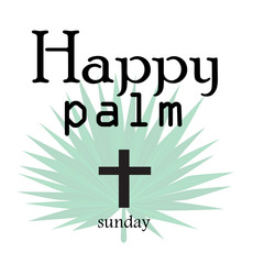 Fototapeta premium Happy Palm Sunday Celebration Vector Template Design Illustration