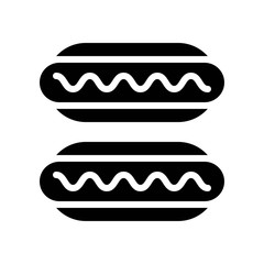 Sandwich vector, fast food related solid design icon