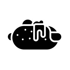 Obraz premium Sandwich vector, fast food related solid design icon