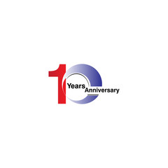 10 Years Anniversary Celebration Vector Template Design Illustration