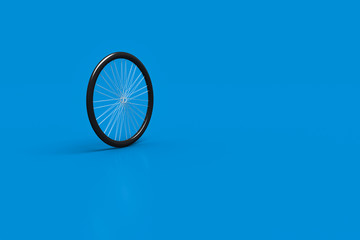 Obraz na płótnie Canvas 3D Rendering of Bicycle Wheels and Tires