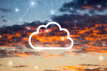 Network & cloud concept in the sky