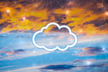 Network & cloud concept in the sky