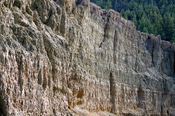 Fototapeta na wymiar Sedimentary layers, Brachina Gorge, Ikara-Flinders' Ranges National Park, SA, Australia