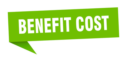 benefit cost speech bubble. benefit cost ribbon sign. benefit cost banner
