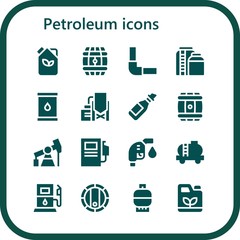 petroleum icon set