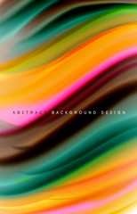 Abstract background - fluid color gradient waves, with dynamic motion line effect. Vector Illustration For Wallpaper, Banner, Background, Card, Book Illustration, landing page