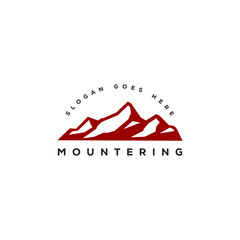 Mountain logo element vector emblem isolated background white