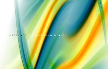 Abstract background - fluid color gradient waves, with dynamic motion line effect. Vector Illustration For Wallpaper, Banner, Background, Card, Book Illustration, landing page