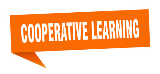 cooperative learning speech bubble. cooperative learning ribbon sign. cooperative learning banner