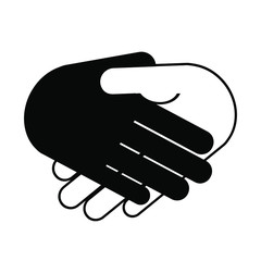 handshake icon on white background