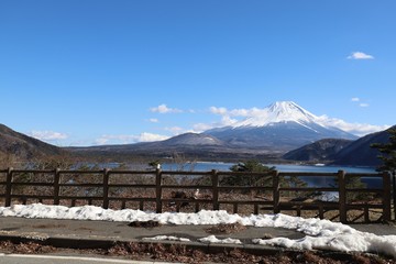 本栖湖からの富士山