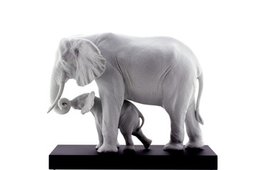 luxury elephant jewelry isolated on white background studio