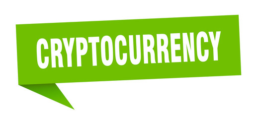 cryptocurrency speech bubble. cryptocurrency ribbon sign. cryptocurrency banner