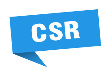 csr speech bubble. csr ribbon sign. csr banner