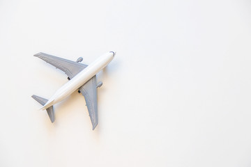 airplane isolate on a white background. Selective focus.
