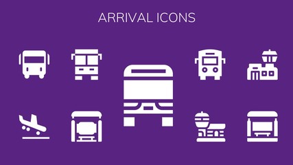 arrival icon set