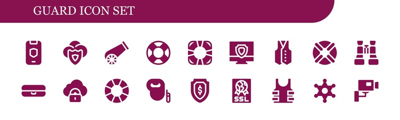 guard icon set