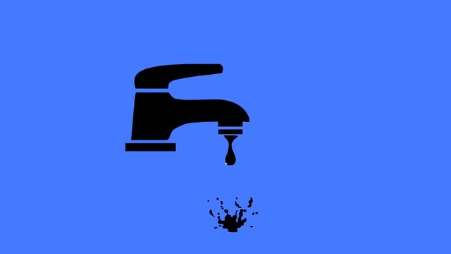 2d Animation of faucet water dripping (loop animation)