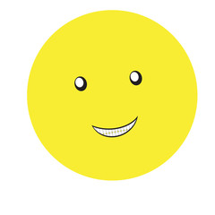 Smile Emoticon Yellow Logo Vector Template Design Illustration