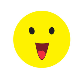 Smile Emoticon Yellow Logo Vector Template Design Illustration