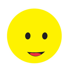 Smile Emoticon Yellow Logo Vector Template Design Illustration