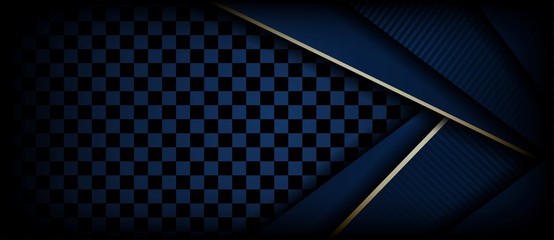 abstract luxurious dark blue polygonal overlap layer background