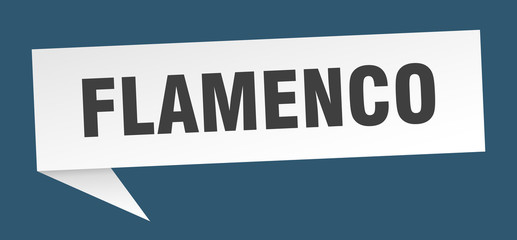 flamenco speech bubble. flamenco ribbon sign. flamenco banner