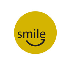 Smile Emoticon Yellow Logo Vector Template Design Illustration