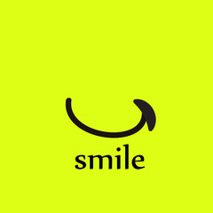 Smile Emoticon Yellow Logo Vector Template Design Illustration