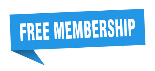 free membership speech bubble. free membership ribbon sign. free membership banner
