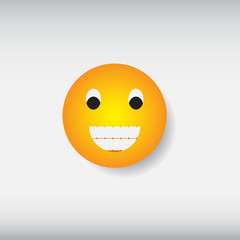 Smile Emoticon Logo Vector Template Design Illustration