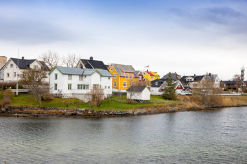 Residential house by the sea in Brønnøysund town (Frøkenosen) Northern Norway