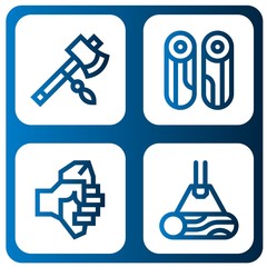 lumberjack icon set