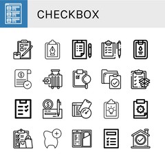 Set of checkbox icons