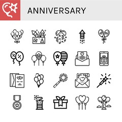 anniversary icon set